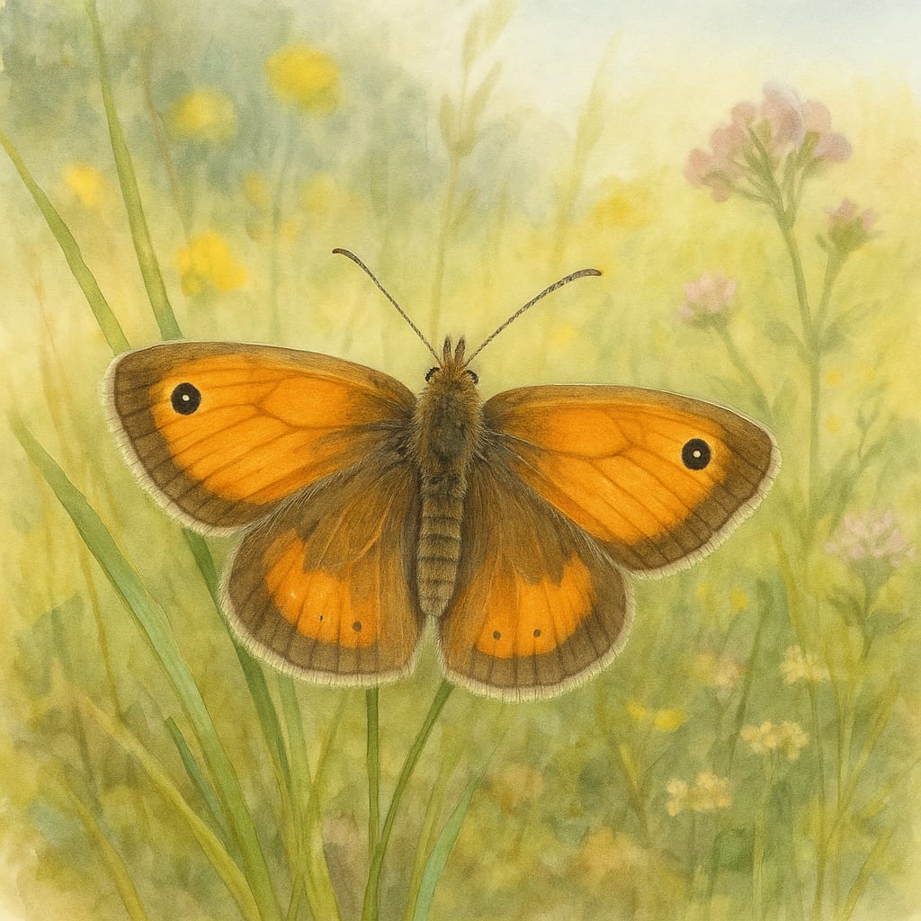 The Small Heath butterfly (Coenonympha pamphilus)