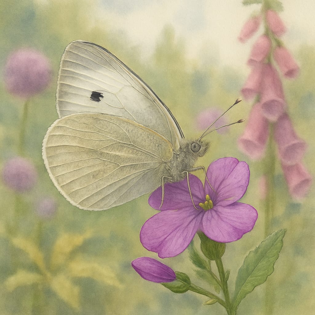 Large White butterfly (Pieris brassicae)