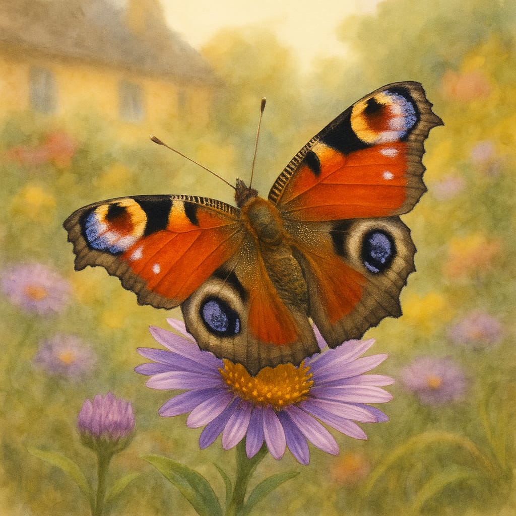 The Peacock butterfly (Aglais io)