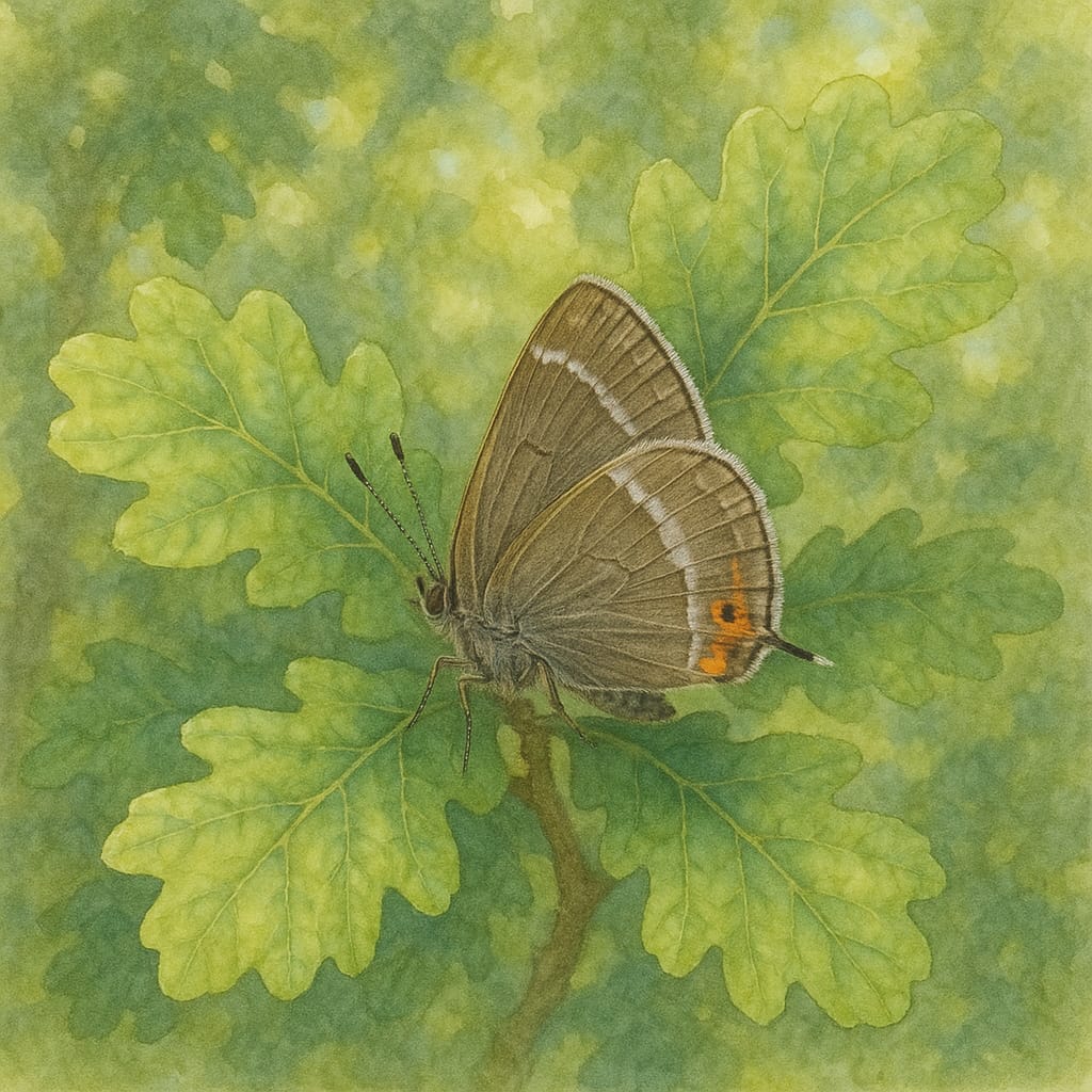 Purple Hairstreak butterfly (Favonius quercus)
