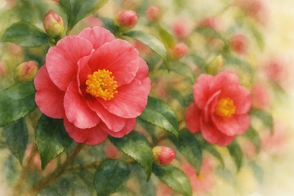 Camellia in Cornwall: A Heritage Bloom with Coastal Grace