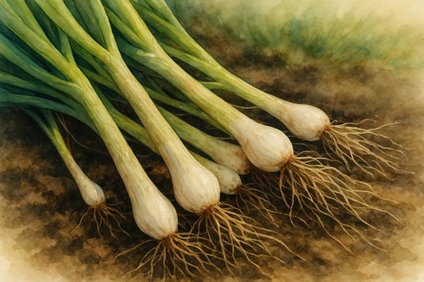 From Row to Table: Growing White Lisbon Spring Onions in a Cornish Garden