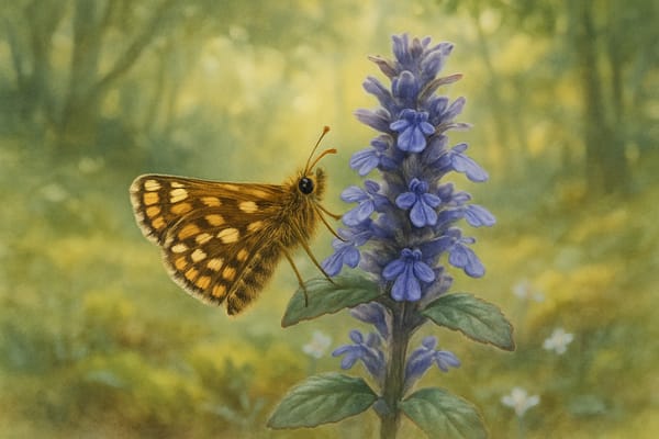 The Chequered Skipper butterfly (Carterocephalus palaemon)