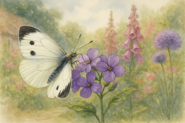 Large White butterfly (Pieris brassicae)