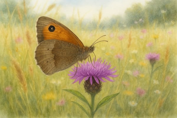 Meadow Brown butterfly (Maniola jurtina)