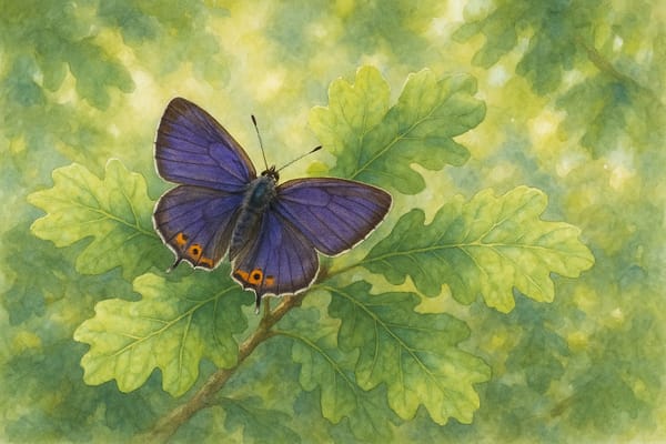 Purple Hairstreak butterfly (Favonius quercus)