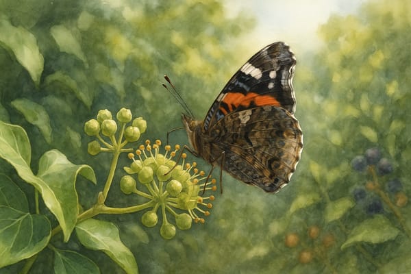 Red Admiral butterfly (Vanessa atalanta)