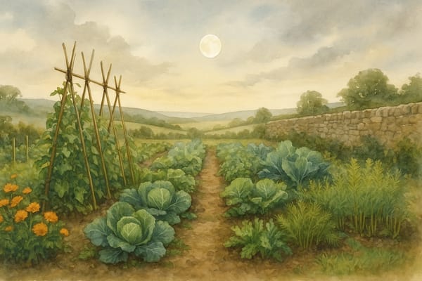August 2025 Lunar Planting Calendar for Cornwall