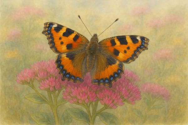 Small Tortoiseshell butterfly (Aglais urticae)