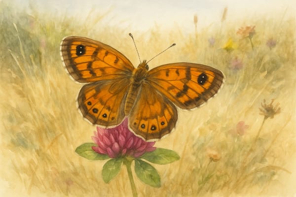 Wall Brown butterfly (Lasiommata megera)