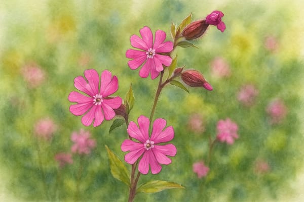 Red Campion (Silene dioica) Keeper of the Hedgerows